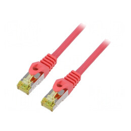 Cabluri Patch S/FTP 6a 2m LSZH Roșu 27AWG | Electronic-mag.ro | Componente Electronice