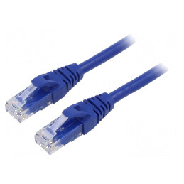 Cablul Patch U/UTP 6 litat Cu PVC albastru 2m 26AWG | Electronic-mag.ro | Componente Electronice
