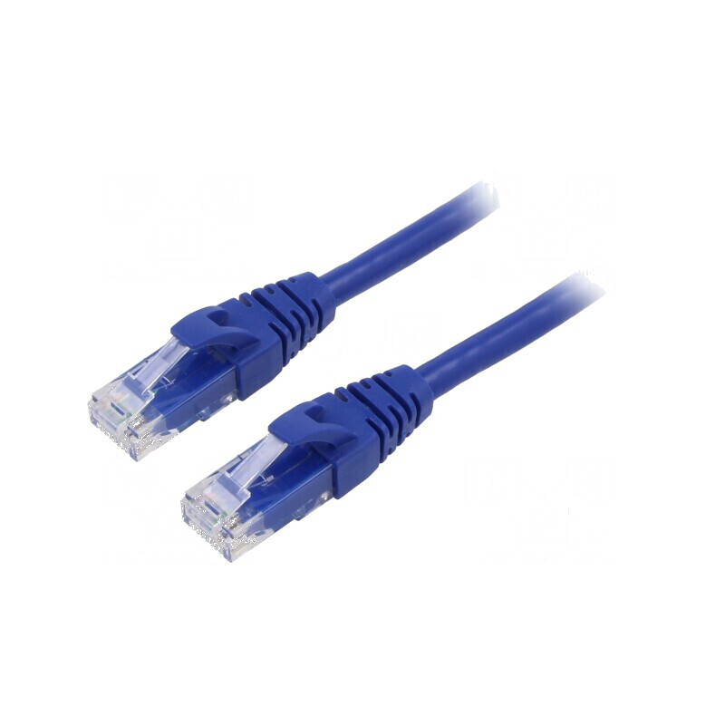 Cablul Patch U/UTP 6 litat Cu PVC albastru 2m 26AWG | Electronic-mag.ro | Componente Electronice