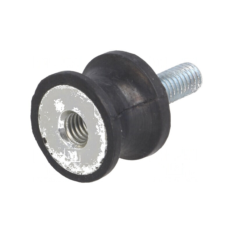 Atenuator vibrații M6 20mm guma 15mm lungime 6mm 191N | Electronic-mag.ro | Componente Electronice