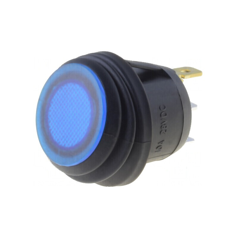 Rocker Switch SPST 2 ON-OFF 10A 24VDC Albastru LED IP65 | Electronic-mag.ro | Componente Electronice Rocker Switch SPST 2 ON-OFF 10A 24VDC Albastru LED IP65 | Electronic-mag.ro | Componente Electronice