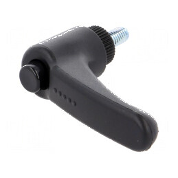 Manetă franceză 10mm filet, 44mm lungime, corp negru | Electronic-mag.ro | Componente Electronice