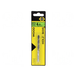 Burghiu pentru lemn 6mm 97mm oțel crom-vanadium 1 bucată | Electronic-mag.ro | Componente Electronice