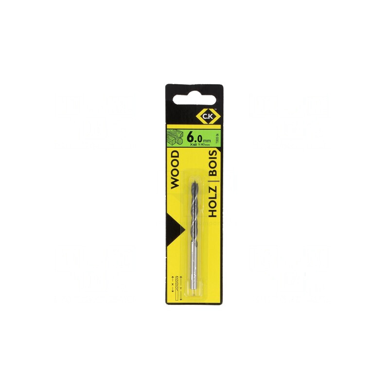 Burghiu pentru lemn 6mm 97mm oțel crom-vanadium 1 bucată | Electronic-mag.ro | Componente Electronice