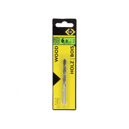 Burghiu pentru lemn 6mm 97mm oțel crom-vanadium 1 bucată | Electronic-mag.ro | Componente Electronice