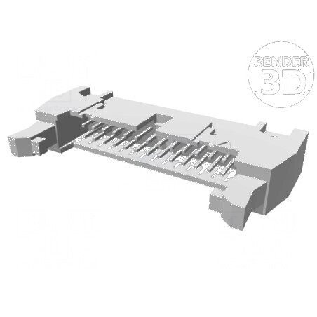 Conector IDC soclu tată 26 pini drept cu ejector lung THT | Electronic-mag.ro | Componente Electronice