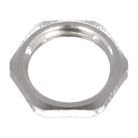 Piuliță M16 cu împământare din alamă nichelată, grosime 2,8mm, cheie 19mm | Electronic-mag.ro | Componente Electronice