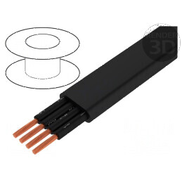 Cablu H07VVH6-F 4x1,5mm2 neecranat 450V 750V negru | Electronic-mag.ro | Componente Electronice
