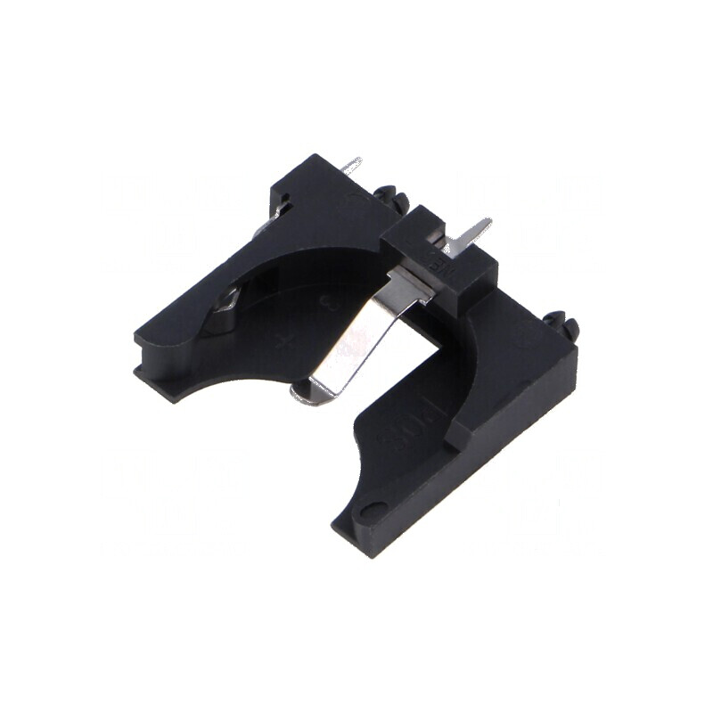 Soclu CR2450 vertical THM pentru PCB - 1 baterie | Electronic-mag.ro | Componente Electronice