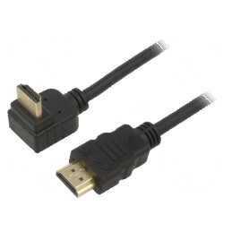Cablu HDMI 2.0 HDCP 2.2 cu mufă 270° PVC 1m | Electronic-mag.ro | Componente Electronice