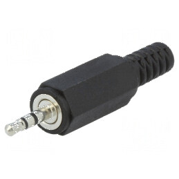 Conector Jack 2,5mm Mufă Tată Stereo cu Manșon Piste 3 Drept | Electronic-mag.ro | Componente Electronice