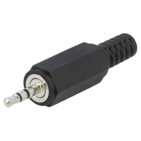 Conector Jack 2,5mm Mufă Tată Stereo cu Manșon Piste 3 Drept | Electronic-mag.ro | Componente Electronice