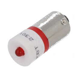 Lampă LED BA9S roșie 230VAC | Electronic-mag.ro | Componente Electronice