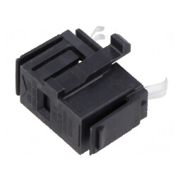 Clemă siguranţe cilindrice 5x20mm clichet neagră | Electronic-mag.ro | Componente Electronice