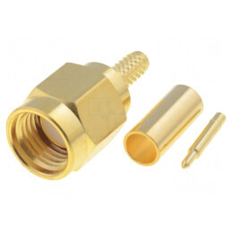 Conector SMA mufă tată drept RG174 RG188 RG316 crimpat PTFE | Electronic-mag.ro | Componente Electronice