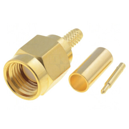 Conector SMA mufă tată drept RG174 RG188 RG316 crimpat PTFE | Electronic-mag.ro | Componente Electronice