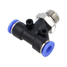 Racord push-in T cu ramificaţie, 0,95-15bar, filet G 1/4 | Electronic-mag.ro | Componente Electronice