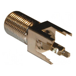 Conector F mufă mamă drept 75Ω pentru cablu polipropilenă | Electronic-mag.ro | Componente Electronice