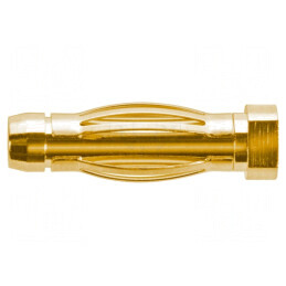 Conector banană 4mm aurit 32A 33VAC 70VDC 17,7mm | Electronic-mag.ro | Componente Electronice