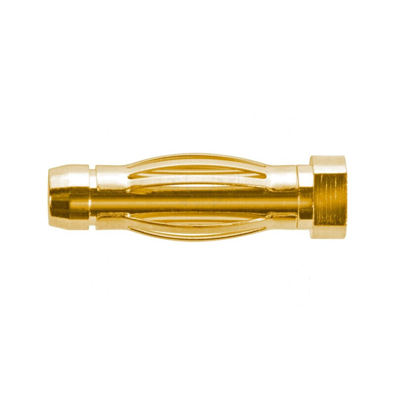 Conector banană 4mm aurit 32A 33VAC 70VDC 17,7mm | Electronic-mag.ro | Componente Electronice