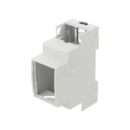 Carcasă şină DIN 89mm X 36mm Z 67mm ABS gri UL94V-0 | Electronic-mag.ro | Componente Electronice