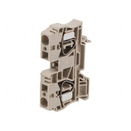 Term. îmbinare şine 10mm² 2 borne bej cu arc | Electronic-mag.ro | Componente Electronice