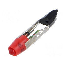 Lampă LED roșie T5,5 28VDC 28VAC 3mm plastic | Electronic-mag.ro | Componente Electronice