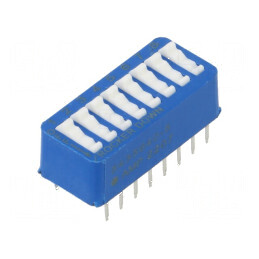 Comutator DIP-SWITCH 8 secţiuni OFF-ON 2 Poz 25-70°C | Electronic-mag.ro | Componente Electronice