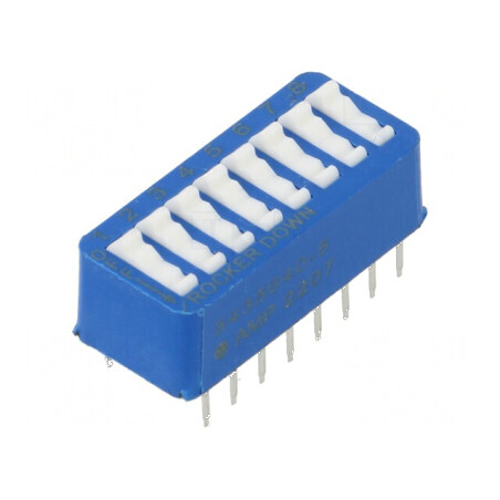 Comutator DIP-SWITCH 8 secţiuni OFF-ON 2 Poz 25-70°C | Electronic-mag.ro | Componente Electronice