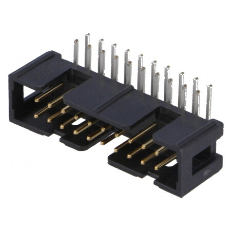 Conector IDC soclu tată 20 PIN 90° THT pentru PCB | Electronic-mag.ro | Componente Electronice
