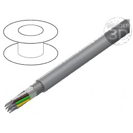 Cablu LiYCY 2x22AWG PVC gri 300V | Electronic-mag.ro | Componente Electronice