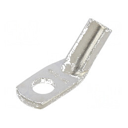 Vârf inelar tubular M10 35mm² crimpat cablu unghi 45° | Electronic-mag.ro | Componente Electronice