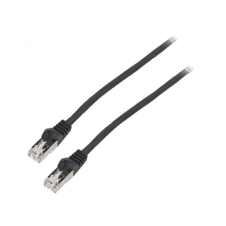 Patch cord F/UTP 6 litat CCA PVC negru 5m 26AWG | Electronic-mag.ro | Componente Electronice