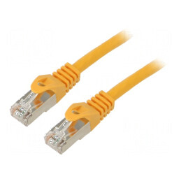 Patch cord F/UTP 6 litat CCA PVC galben 5m 26AWG | Electronic-mag.ro | Componente Electronice