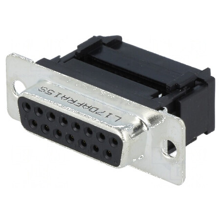 Mufă mamă D-Sub 15 PIN pentru cablu-bandă IDC 5A 250V 20mΩ | Electronic-mag.ro | Componente Electronice
