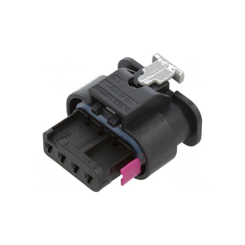 Conector automotive mufă mamă MCON 1.2 pe cablu PIN 4 neagră | Electronic-mag.ro | Componente Electronice