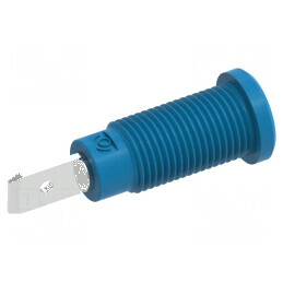 Conector banană 2mm soclu 10A 600V albastru 29,2mm | Electronic-mag.ro | Componente Electronice