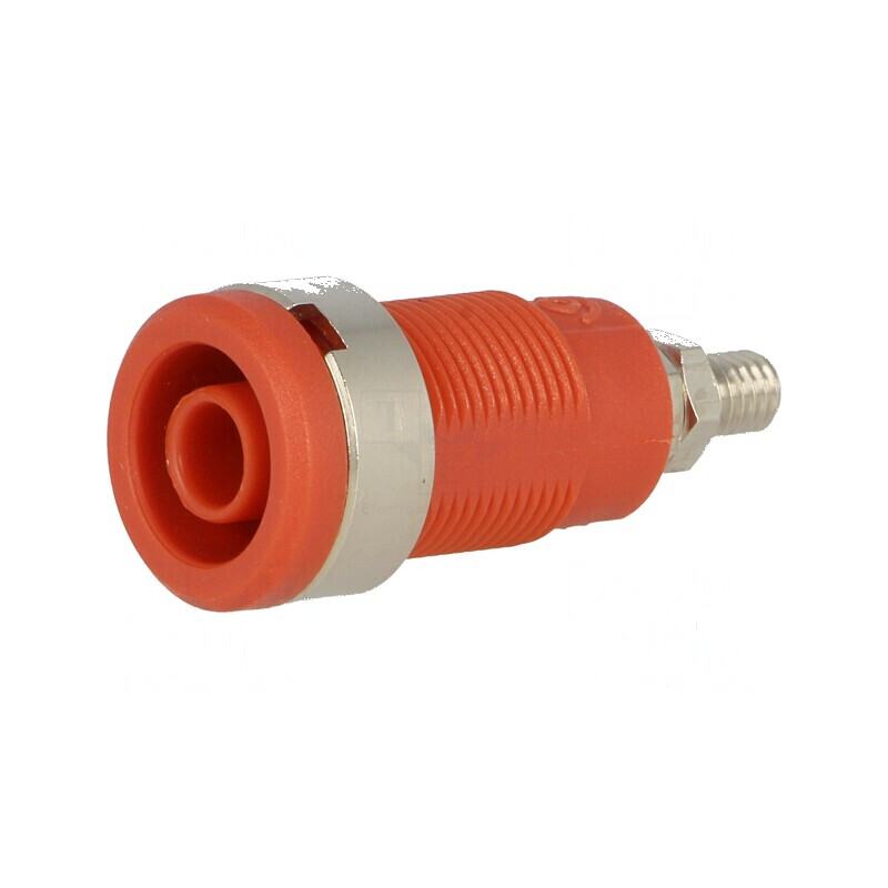 Conector banană 4mm soclu 36A 1kV roşie nichelat | Electronic-mag.ro | Componente Electronice Conector banană 4mm soclu 36A 1kV roşie nichelat | Electronic-mag.ro | Componente Electronice