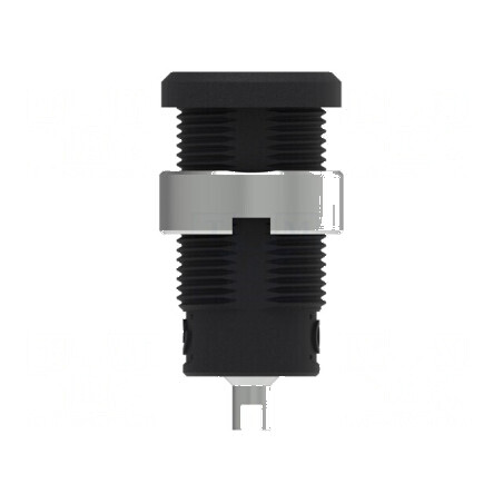 Conector banană 4mm soclu 25A 1kV negru nichelat | Electronic-mag.ro | Componente Electronice