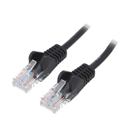 Cabluri patch U/UTP 5e litat CCA PVC negru 7,5m 27AWG | Electronic-mag.ro | Componente Electronice