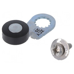 Cap de propulsie manetă R 34,4mm cu rolă din plastic Ø16mm | Electronic-mag.ro | Componente Electronice