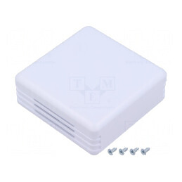 Carcasă alarmă ABS alb rece 71mm x 71mm x 27mm | Electronic-mag.ro | Componente Electronice