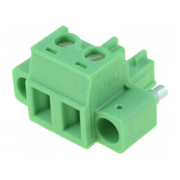 Regletă de conexiuni deconectabilă 5,08mm cu 2 piste drept mufe | Electronic-mag.ro | Componente Electronice