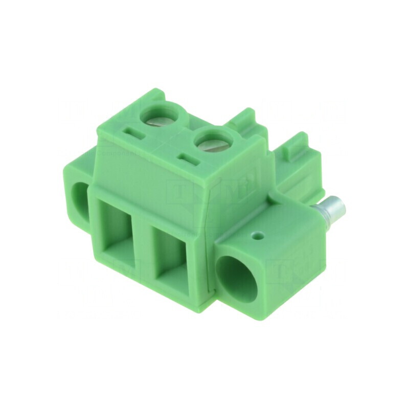 Regletă de conexiuni deconectabilă 5,08mm cu 2 piste drept mufe | Electronic-mag.ro | Componente Electronice