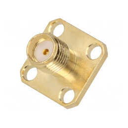 Conector SMA soclu mamă drept pentru lipire pe panou | Electronic-mag.ro | Componente Electronice