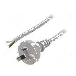 Cablu 3x0,75mm2 AS/NZS 3112 cu mufă PVC 1m gri 10A | Electronic-mag.ro | Componente Electronice