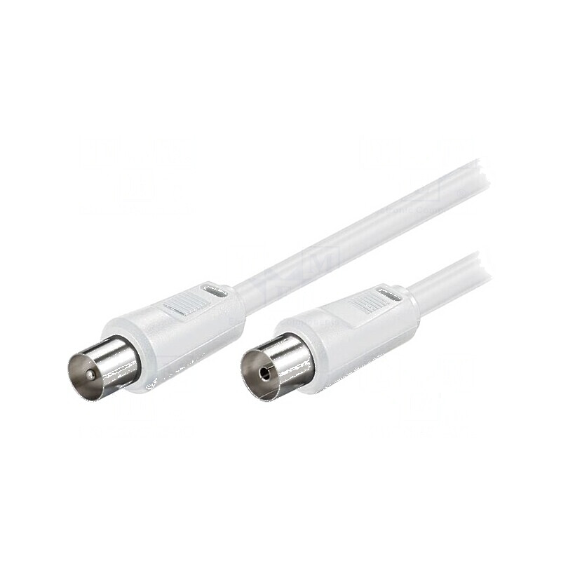 Cablu coaxial 2,5m 9,5mm alb 75Ω cu priză și mufă | Electronic-mag.ro | Componente Electronice Cablu coaxial 2,5m 9,5mm alb 75Ω cu priză și mufă | Electronic-mag.ro | Componente Electronice