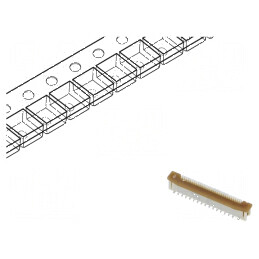 Conector FFC/FPC vertical ZIF SMT Slider 50V 500mA aurit | Electronic-mag.ro | Componente Electronice