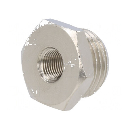 Niplu filetate reducție alamă nichelată 300°C | Electronic-mag.ro | Componente Electronice