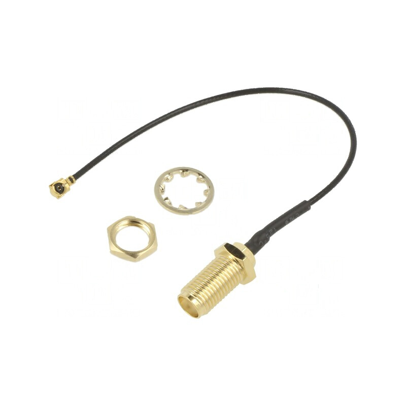 Cablu 500mm IPEX mamă unghi SMA mamă unghi drept | Electronic-mag.ro | Componente Electronice